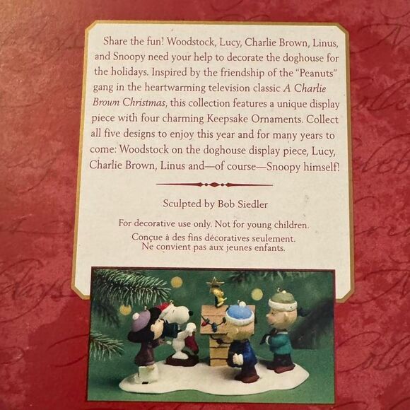 Hallmark Keepsake 2000 Peanuts A Snoopy Christmas 5 Piece Ornament Set Woodstock - Picture 6 of 8
